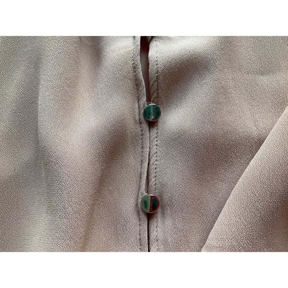 Zara trf womens size Medium maxi dress blush pink bows (see flaws) - Picture 8 of 11